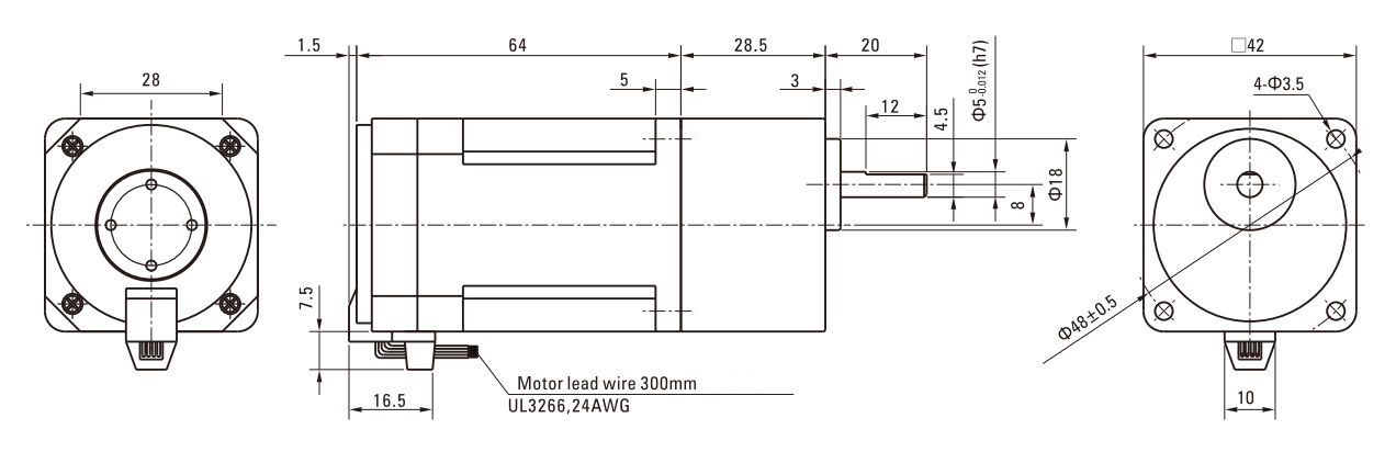 3W Induction AC Motor/Gear Motor drawing