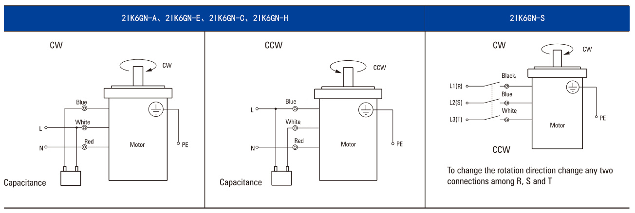 6W Induction AC Motor/Gear Motor drawing
