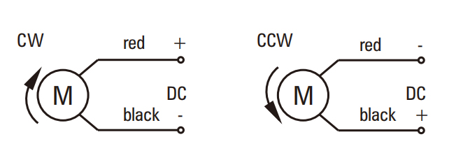 40W Brush DC Gear Motor 90mm drawing