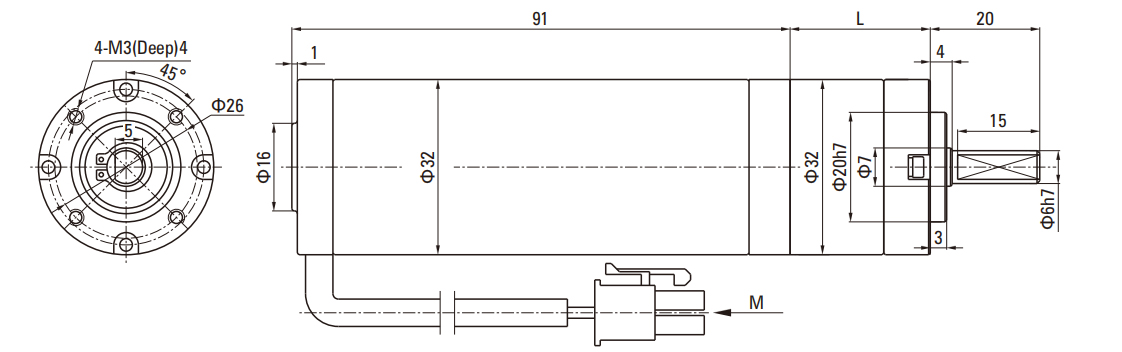 Outside Diameter 32mm DC Brushless Motor