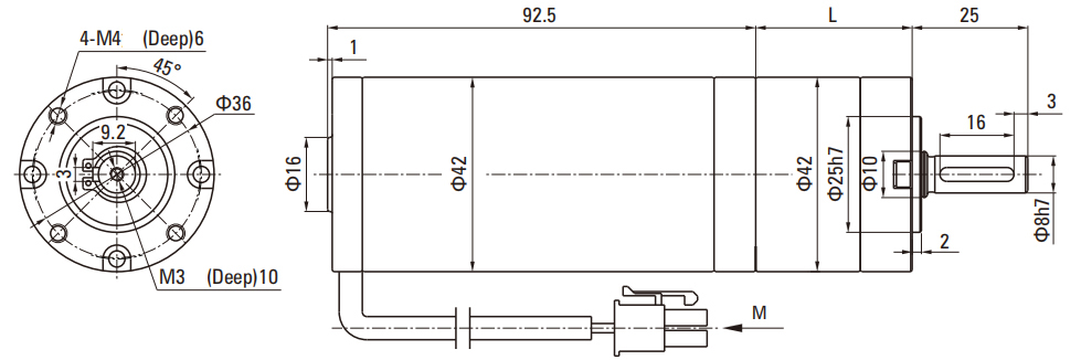 Outside Diameter 42mm DC Brushless Motor
