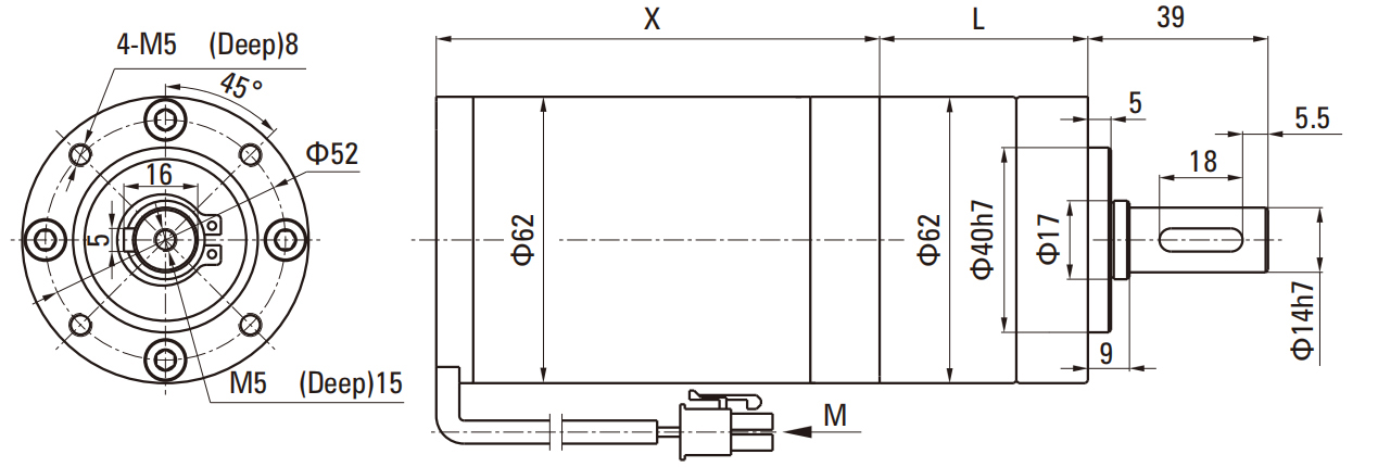 Outside Diameter 62mm DC Brushless Motor