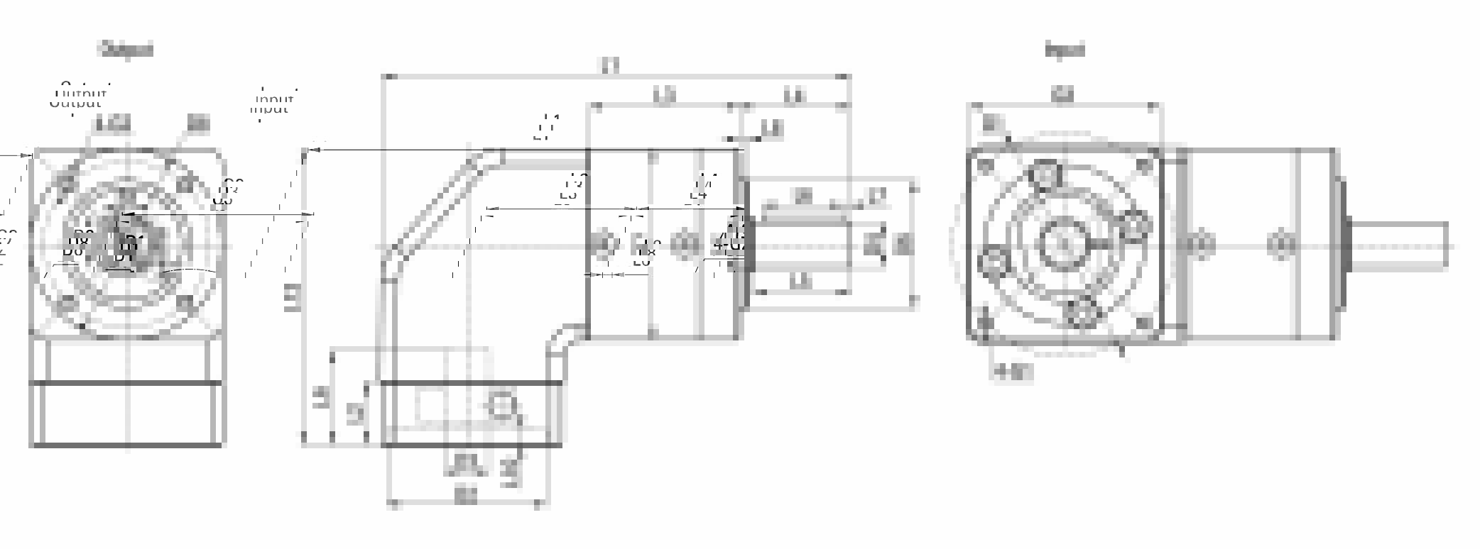SEPR Series Planetary Gearbox drawing