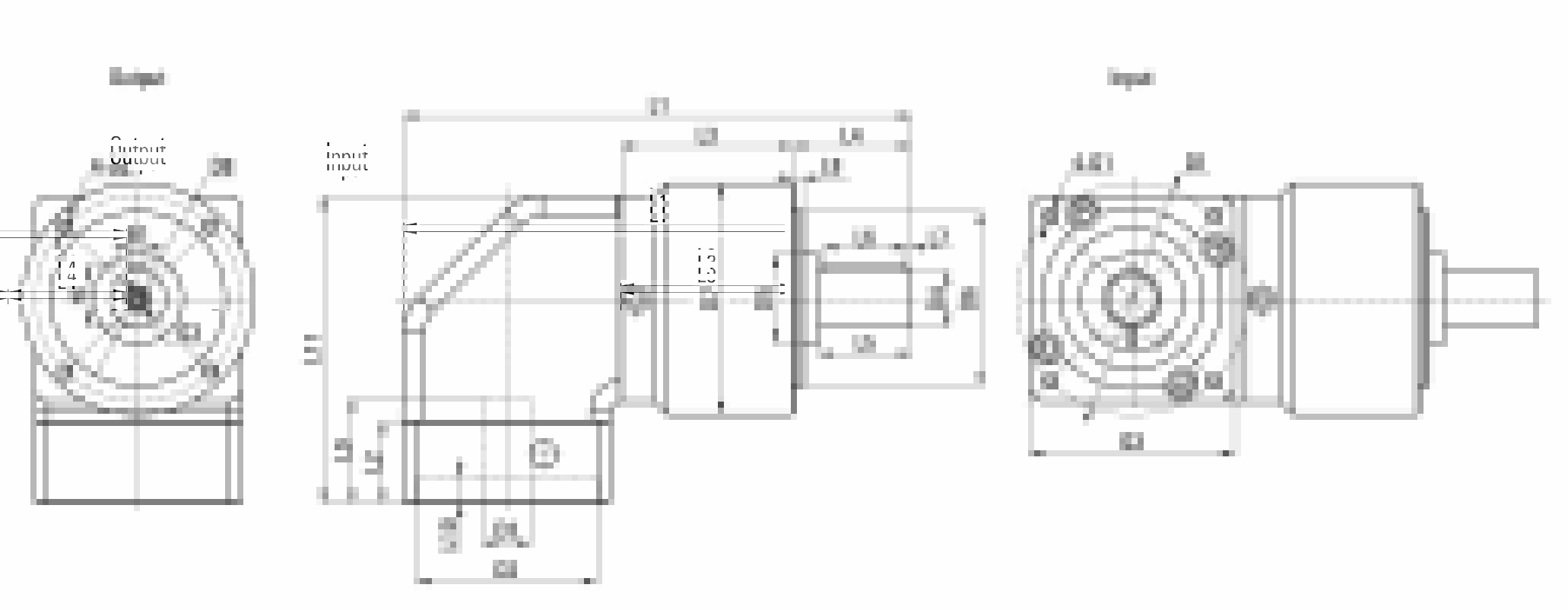 SEPRB Series Planetary Gearbox drawing
